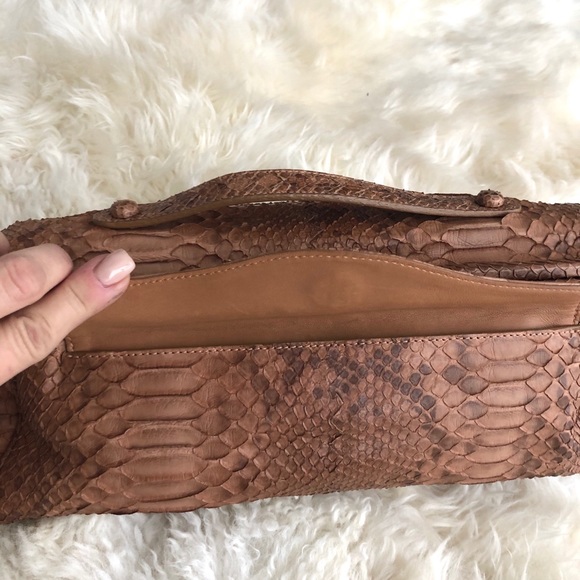 Authentic Bottega Veneta Pitone Cerato Clutch - Picture 2 of 8
